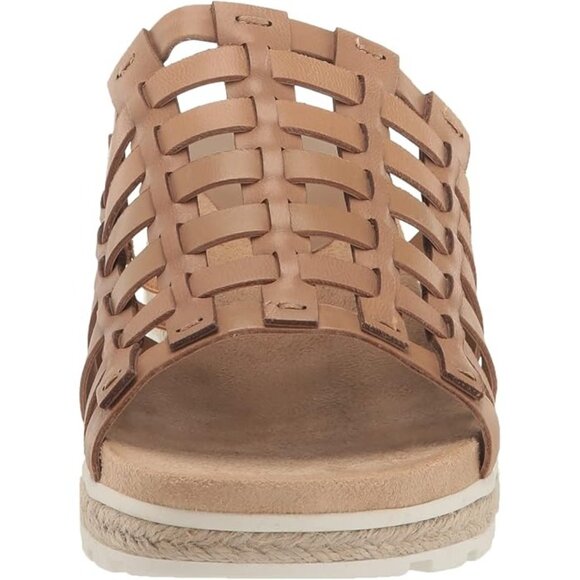 Bella Vita Oaklynn Wedge Sandal Leather Tan Sandal Women's Size 8M - Picture 3 of 9